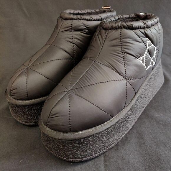 NWOT ♡ Naked Wolfe ♡ Buffy Fur Lined Puffer Platform Boots in Black - Picture 2 of 8